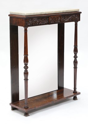 Lot 331 - A small rosewood console table