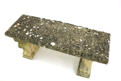 Lot 391 - Two composite stone garden benches