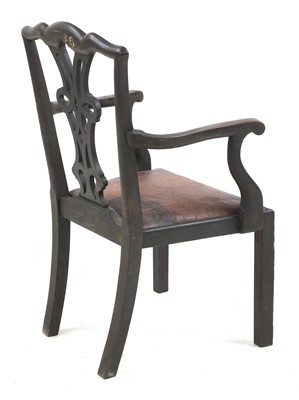Lot 322 - A George III mahogany open armchair