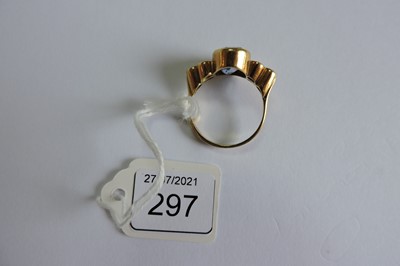 Lot 297 - An 18ct gold single stone sapphire ring