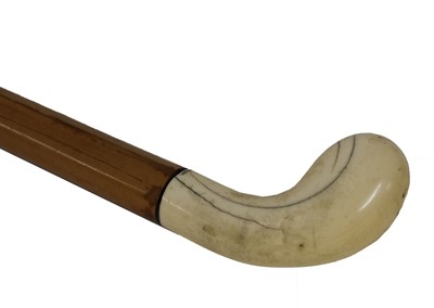 Lot 76 - An ivory-handled walking stick