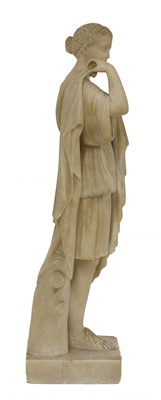 Lot 858 - A grand tour carved alabaster figure