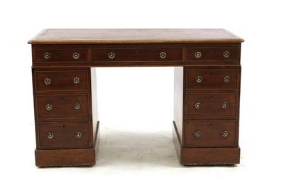 Lot 275 - A mahogany twin-pedestal desk