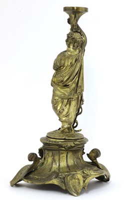 Lot 130 - A gilt-bronze figural lamp base