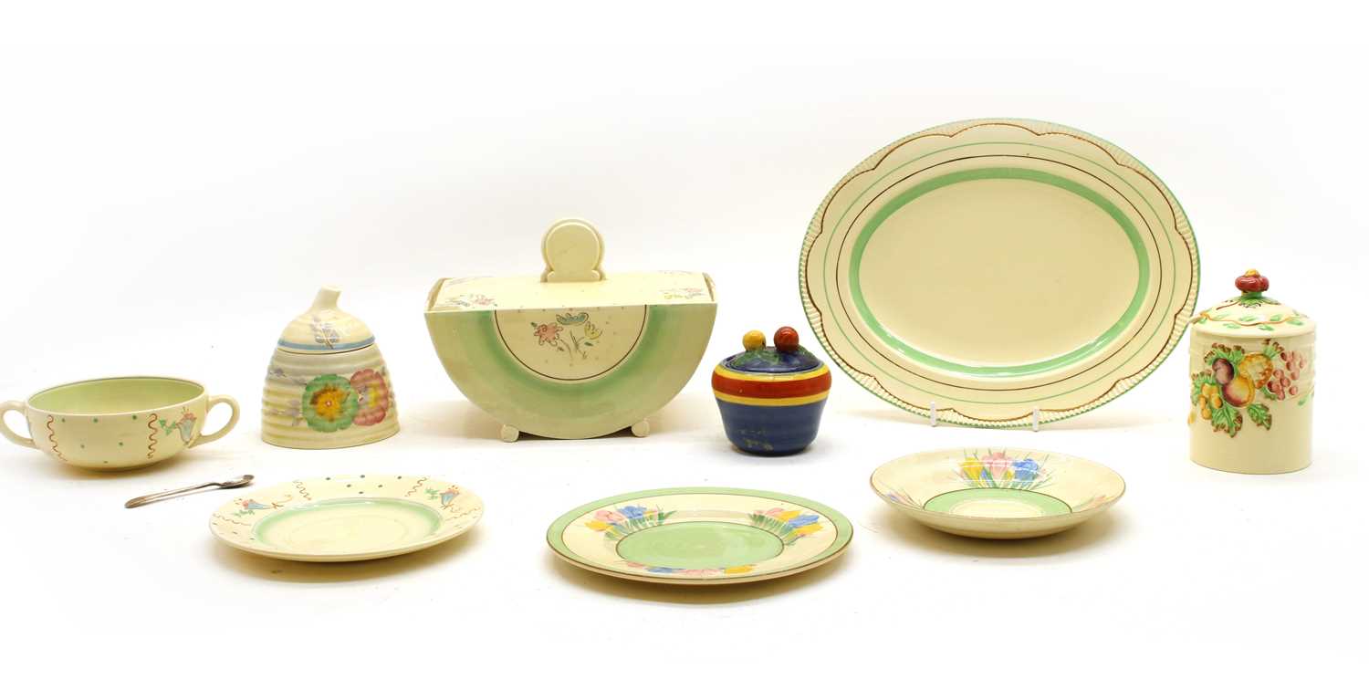 Lot 114 - A collection of Clarice Cliff items to include a tureen and cover