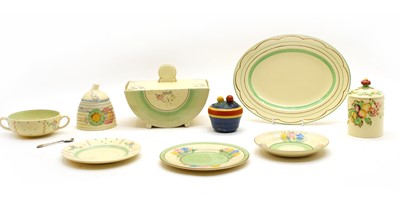 Lot 114 - A collection of Clarice Cliff items to include a tureen and cover