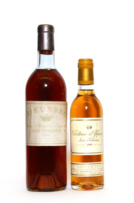 Lot 138 - Chateau Rieussec, Sauternes, 1969, one bottle and Chateau d'Yquem, Sauternes, 1995, one half bottle