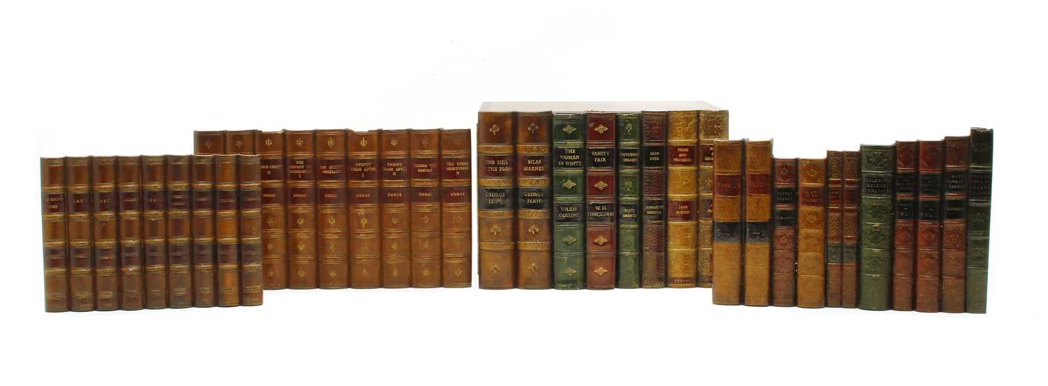 Lot 110 - Nine composition faux book spine sections