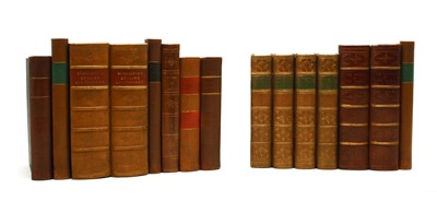 Lot 110 - Nine composition faux book spine sections