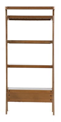 Lot 410 - A set of contemporary walnut tapering shelves