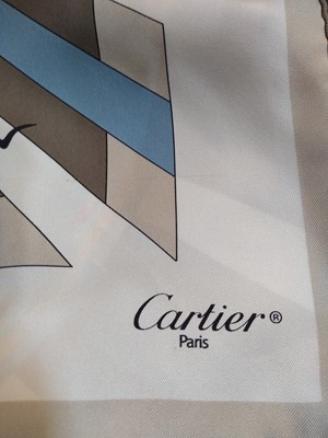 Lot 294 - A Cartier 'Steamship world map' scarf
