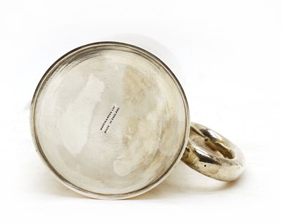 Lot 2 - A modern silver beer mug by Mappin & Webb