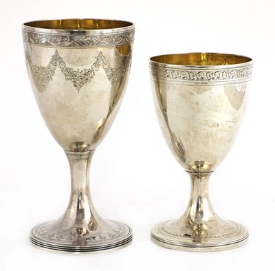 Lot 808 - A George III silver goblet, and another similar (2)