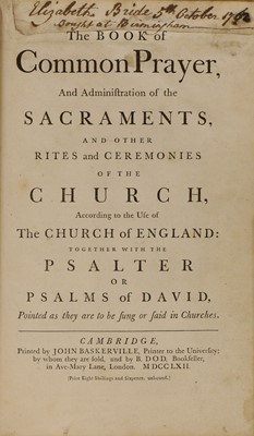 Lot 110 - The Book of Common Prayer.