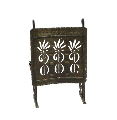 Lot 244 - An Arts and Crafts copper and wrought iron firescreen
