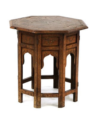 Lot 967 - An Indian padouk or rosewood and brass inlaid occasional table
