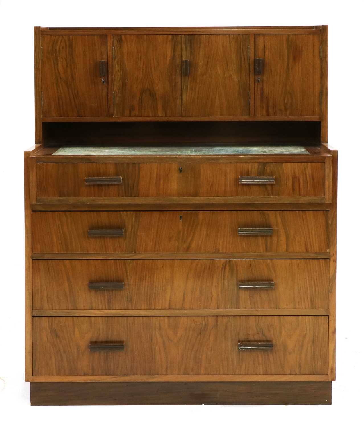 Lot 223 - An Art Deco walnut desk