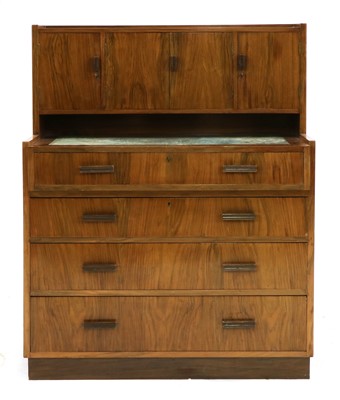 Lot 223 - An Art Deco walnut desk