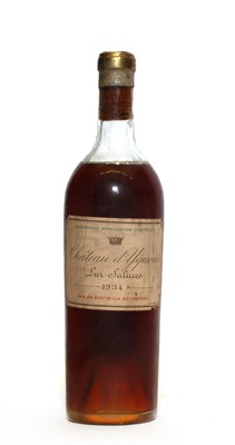 Lot 139 - Chateau d’Yquem, 1er Grand Cru Classe, Sauternes, 1934, one bottle