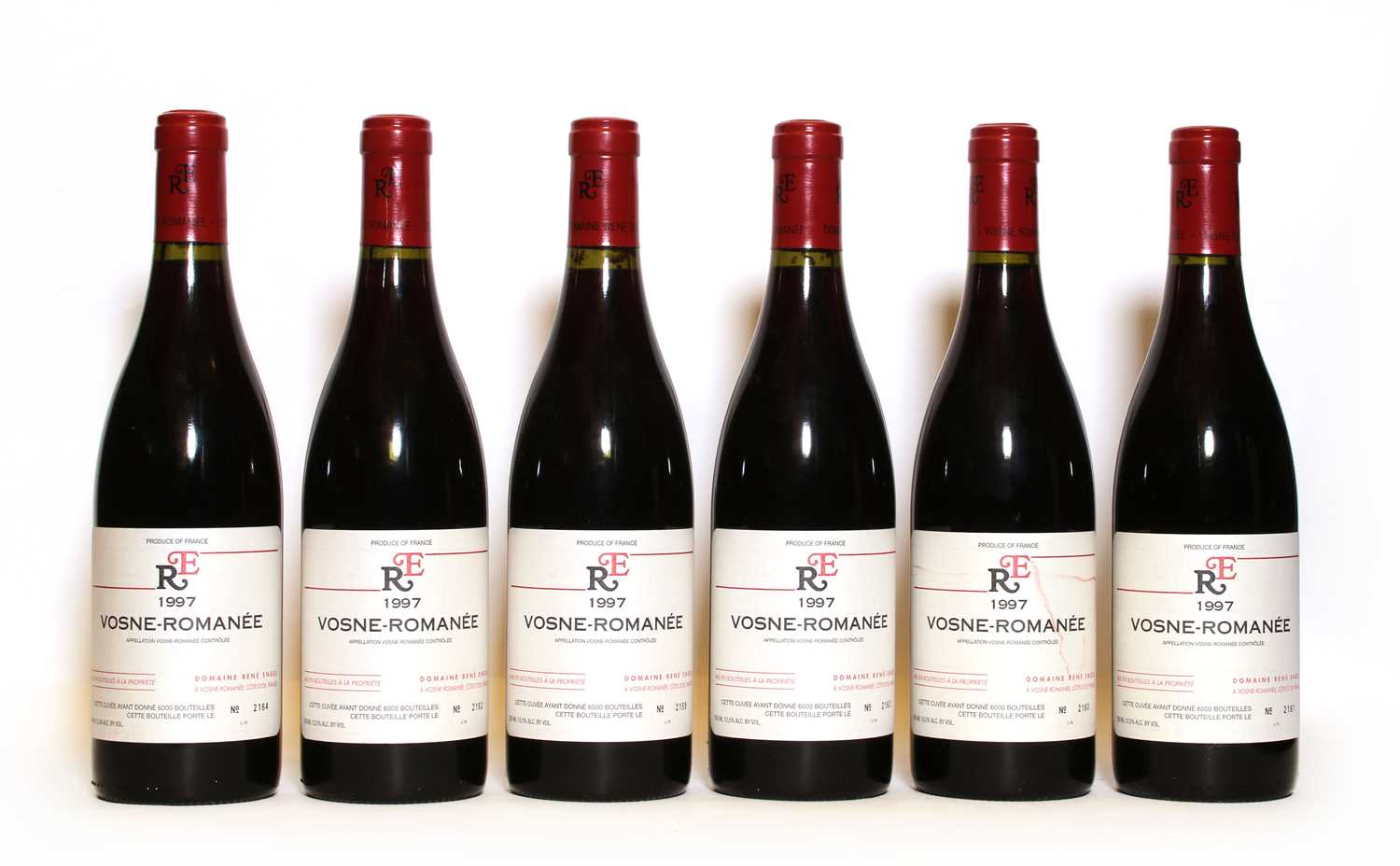 Lot 45 - Vosne Romanee, Domaine Rene Engel, 1997, six bottles