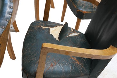 Lot 173 - A set of eight Art Deco burr walnut dining chairs