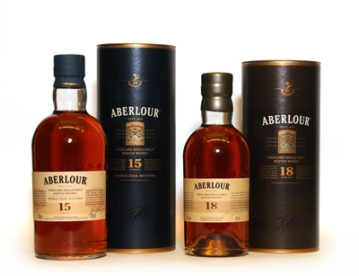 Lot 233 - Aberlour, Highland Single Malt Scotch Whisky, 18 Years Old, one bottle and another Aberlour