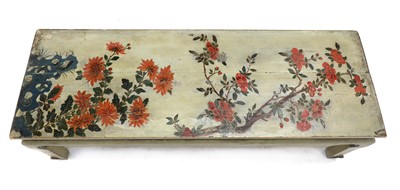 Lot 18 - A lacquered and painted Chinese-style low table