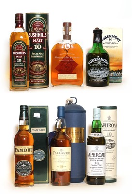 Lot 238 - Laphroaig, Single Islay Malt  Scotch Whisky, 10 Years Old, one bottle and five various others