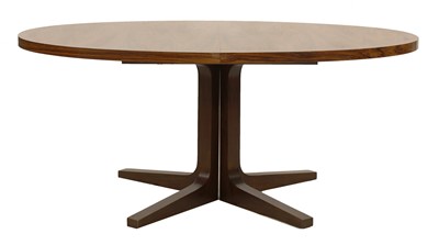 Lot 493 - A Danish Dyrlund rosewood extending dining table, §