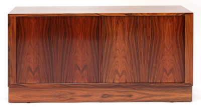 Lot 494 - A Danish tambour-fronted rosewood sideboard