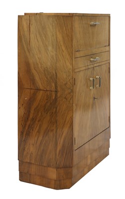 Lot 248 - An Art Deco burr walnut drinks cabinet