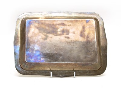 Lot 27 - A George V silver tray, by George Wish