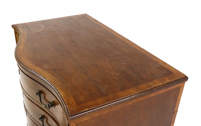 Lot 277 - A George III style inlaid mahogany serpentine chest
