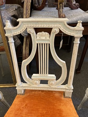 Lot 52 - A set of six French Louis XVI-style painted chairs