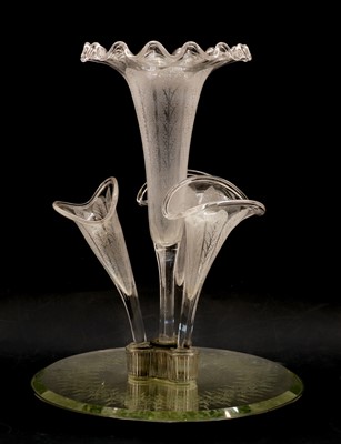 Lot 171 - A late Victorian glass epergne