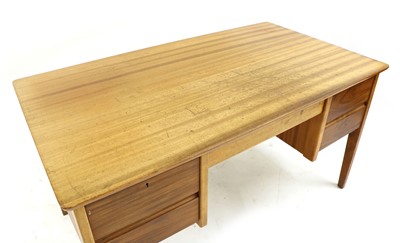 Lot 225 - A 1960s Danish teak desk