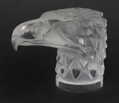 Lot 143 - A Lalique 'Tete d'aigle' clear glass car mascot
