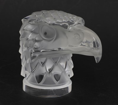 Lot 143 - A Lalique 'Tete d'aigle' clear glass car mascot