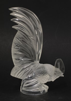 Lot 149 - A Lalique 'Coq Nain' glass car mascot