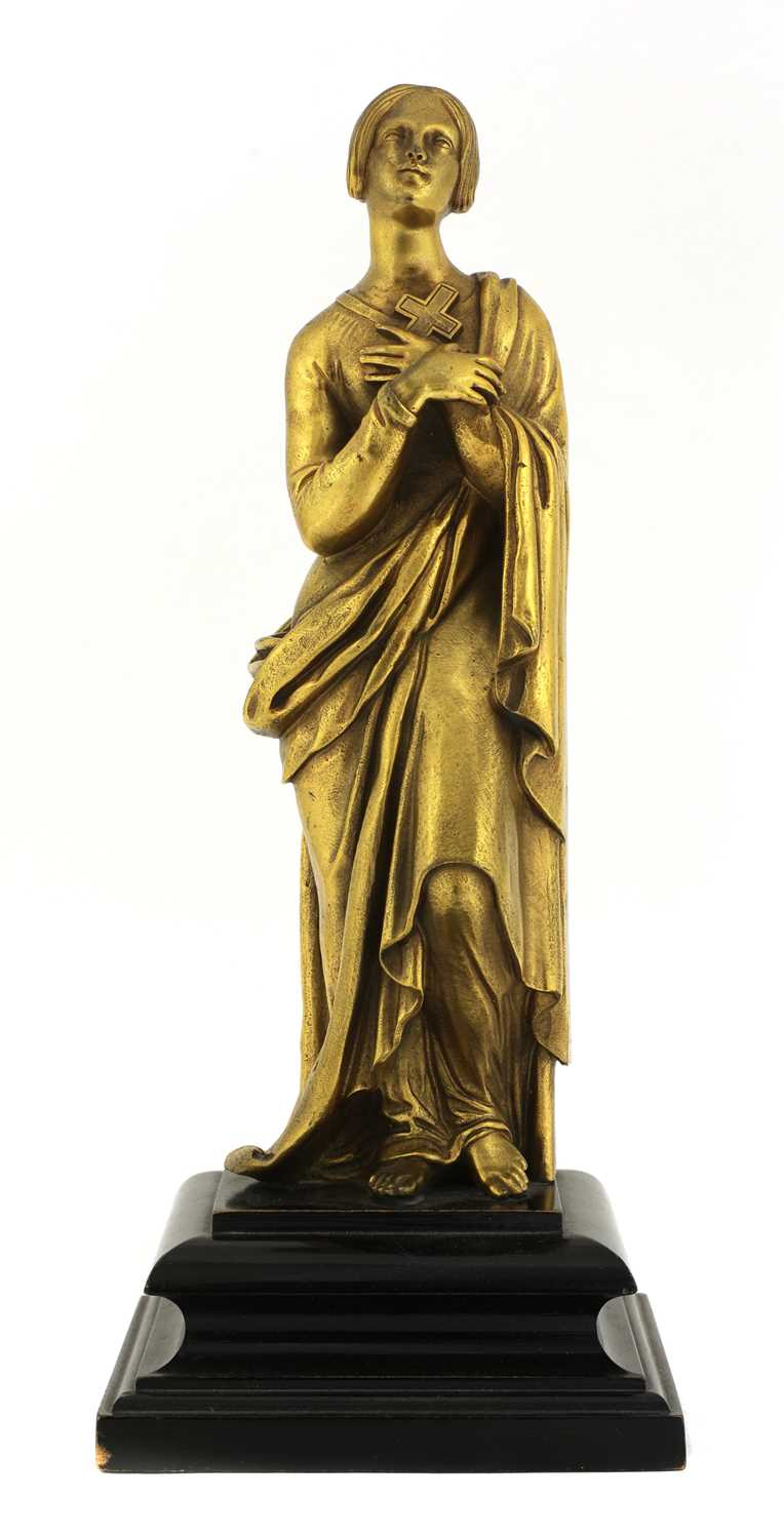 Lot 185 - A gilt-metal figure of a girl