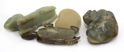 Lot 257 - A collection of Chinese jade carvings