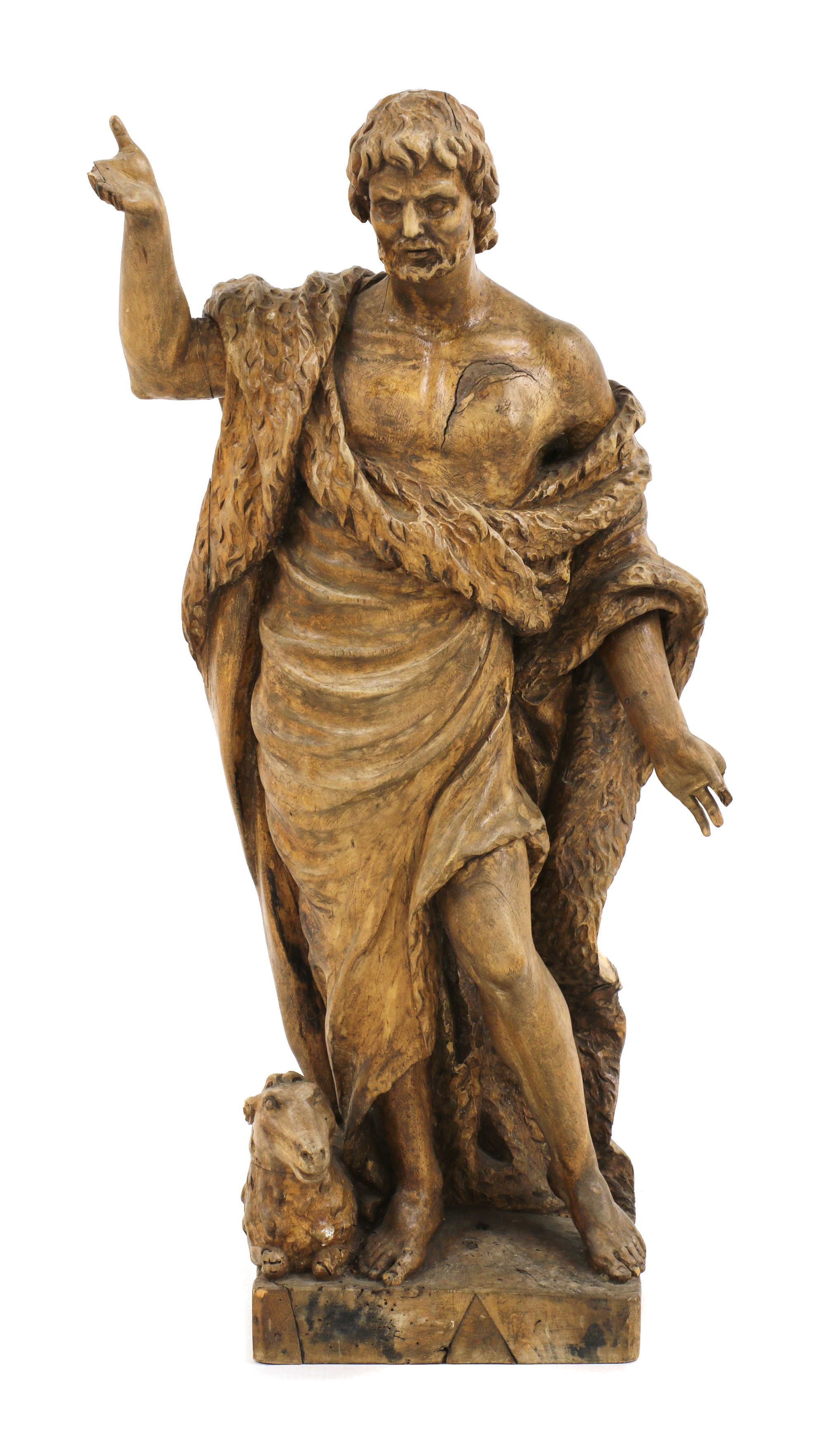 Lot 583 A carved limewood Old Testament figure,