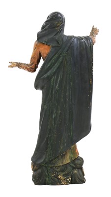 Lot 758 - A Continental carved wood figure of Mary