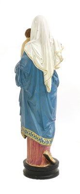 Lot 548 - A cast iron figure of Mary and the Infant Christ