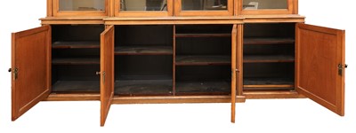 Lot 358 - A Victorian rosewood breakfront bookcase