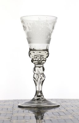 Lot 878 - A Dutch engraved drinking glass
