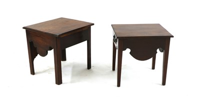 Lot 302 - Two Georgian mahogany commodes