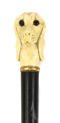 Lot 256A - AN IVORY-MOUNTED WALKING CANE