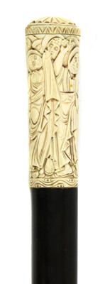 Lot 283A - AN IVORY-MOUNTED WALKING CANE