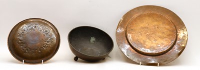 Lot 102 - Three 'Arts and Crafts' copper items